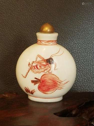 A Red Glaze Snuff Bottle