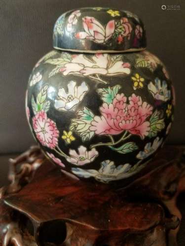 A Multi-Colored Porcelain Pot