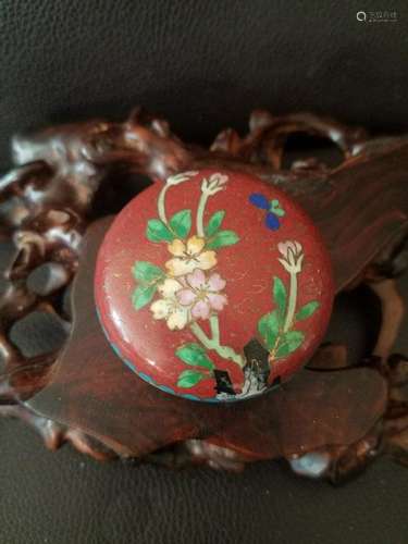 Two Cloisonne Powder Compacts