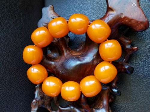 An Orange String of Buddha Beads
