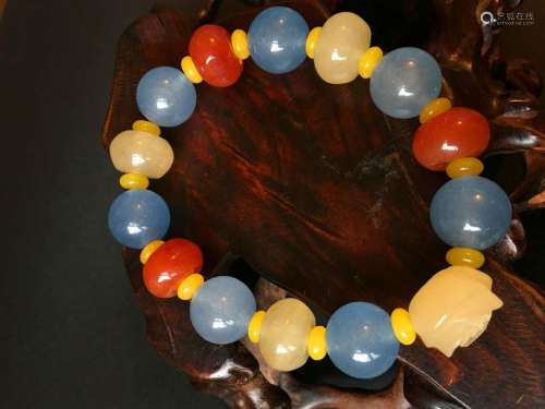 All natural Multi treasure bead bracelet