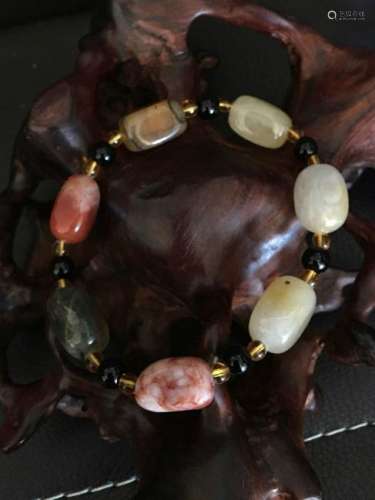 All natural Quartzose jade bead bracelet