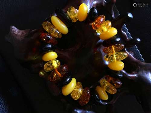 All natural amber bead bracelet