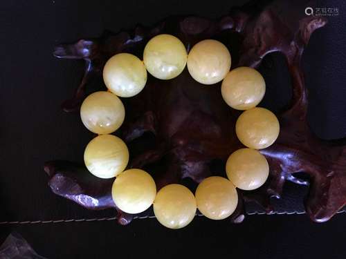 All natural amber bead bracelet