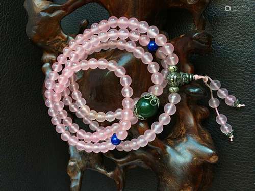 All natural Rose gold bead Necklace