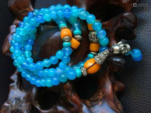 All natural Agate Bead Necklace