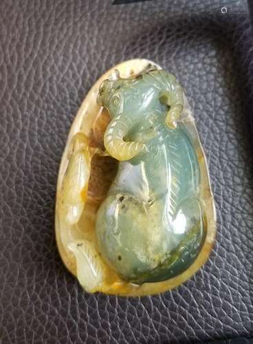 All natural coloredÂ jade Pendant