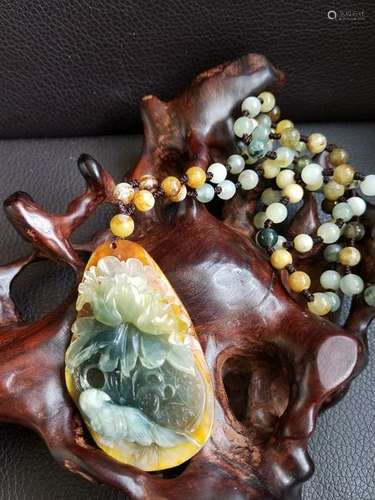 All natural coloredÂ jade Pendant