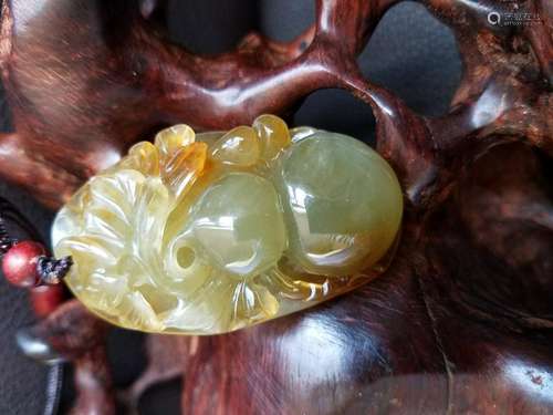 All natural coloredÂ jade Pendant