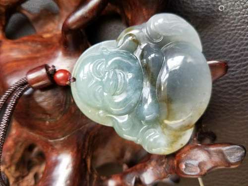 All natural coloredÂ jade Pendant