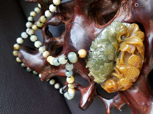 All natural coloredÂ jade Pendant