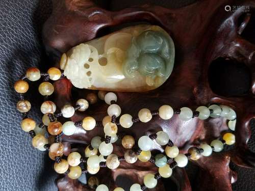 All natural coloredÂ jade Pendant