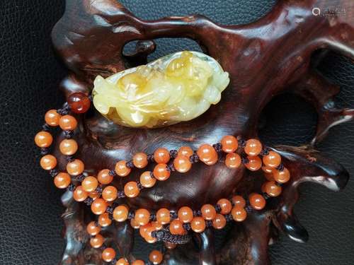 All natural coloredÂ jade Pendant