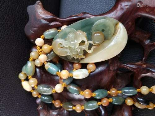 All natural coloredÂ jade Pendant