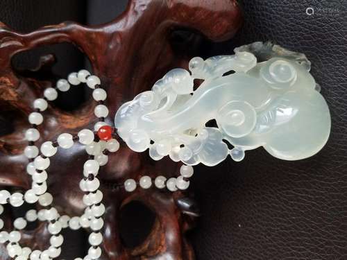 All natural Chinese Ink Jade Pendant