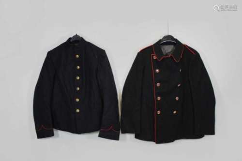 2 Uniformjacken Kaiserreich: 1. Dunkel blaue Jacke am Innenfutter beschrieben, Herman Friedman,