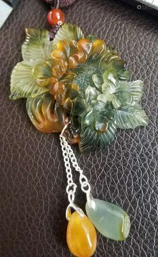 All natural coloredÂ jade Pendant