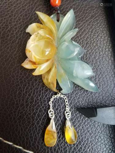 All natural coloredÂ jade Pendant