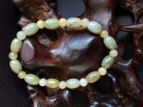 All natural Emerald Bead Bracelet