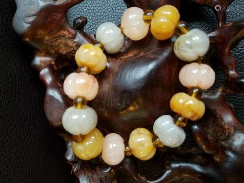 All natural Quartzose jade Bead Bracelet