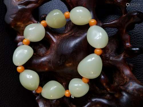 All natural Quartzose jade Bead Bracelet