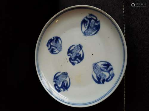 Blue and white porcelain Plate