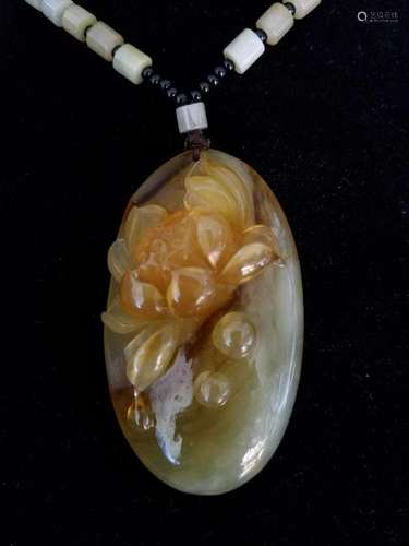 All natural coloredÂ jade Pendant