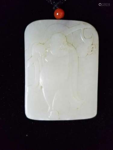 All natural Hotan jade pendant