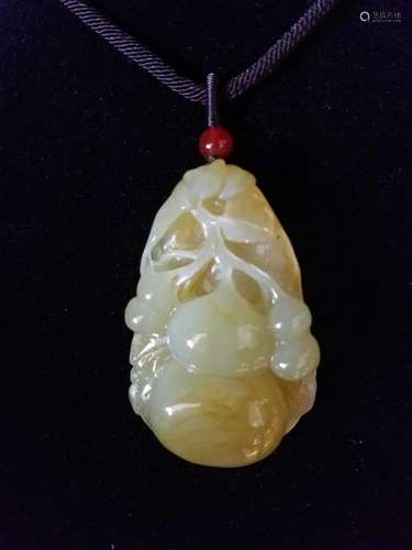 All natural coloredÂ jade Pendant