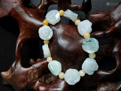 All natural Emerald Bead Bracelet