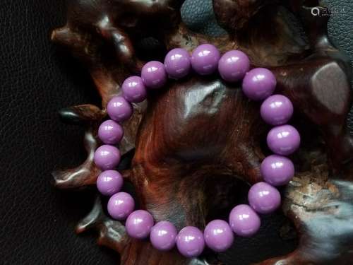 All natural Purple mica Bead Bracelet