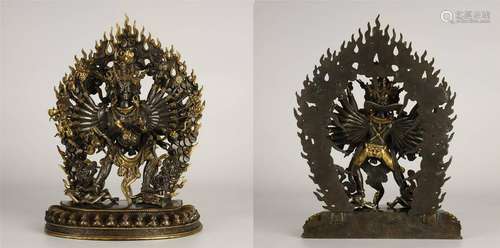 ANTIQUE GILT BRONZE BUDDHA STATUE