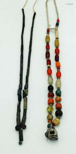 (2) Ancient Roman, Indus Valley Bead Necklaces