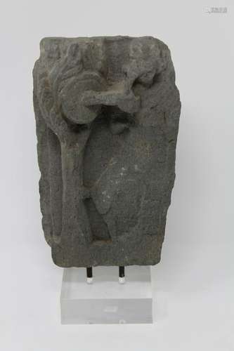 Gandharan Gray Schist Figure on Stand