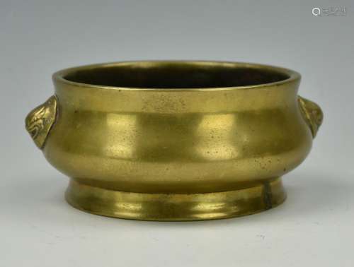 Chinese Gilt Bronze Censer, Qing Dynasty