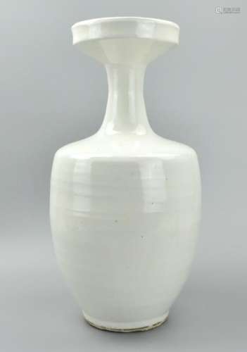 Chinese White Glazed Vase ,20th C.