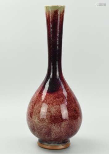 Chinese Red Flambe Jun Type Vase ,20th C.