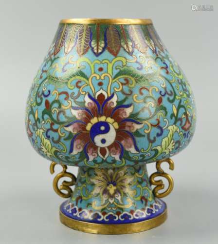 Top Portion of a Chinese Cloisonne Vase,19-20th C.