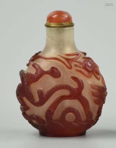 Chinese Colored & Glass Snuff Bottle,Qing D.