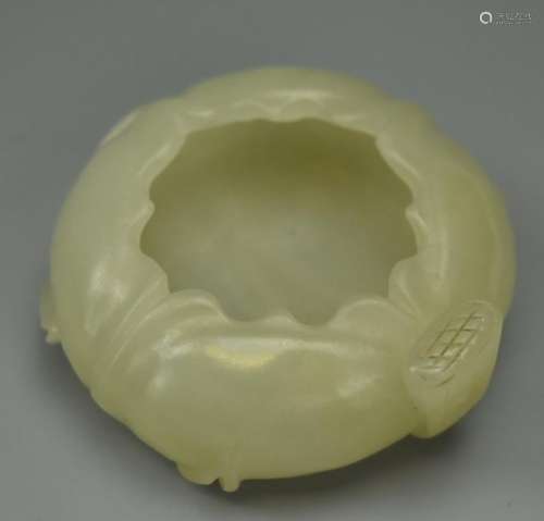 Small Chinese Hetian Jade Waterpot, 19-20th C.
