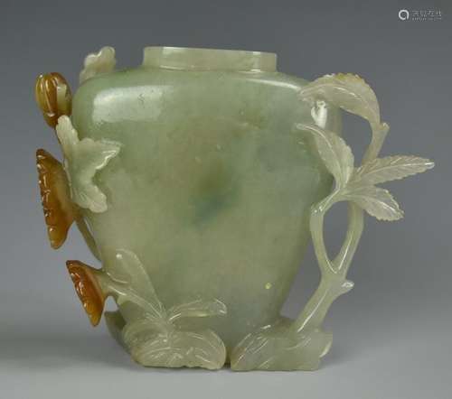 A Chinese Jadeite Vase Bottle,Qing Dynasty