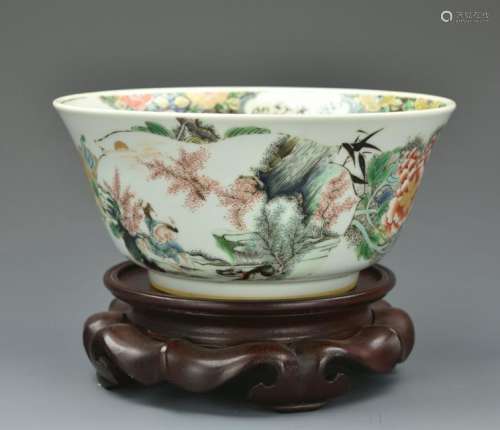 Chinese Famille Verte Bowl w/ KANGXI Mark