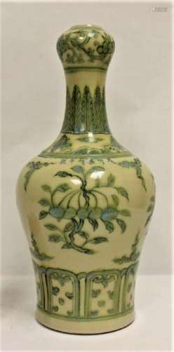 Chinese Ming Dynasty blue, green and white porcelain