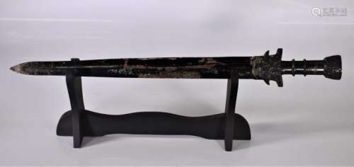 ancient Chinese bronze pattern was a long sword to ward