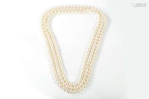 JapanAkoya White Pearl Necklace