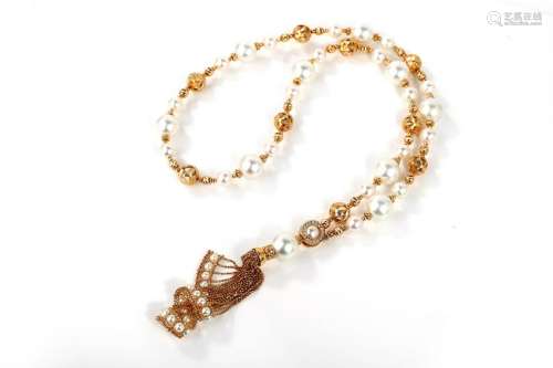 18K Australia White Pearl Necklace