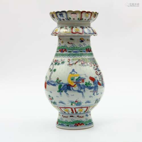 Chinese Ming Style Chenghua Doucai  Porcelain Vase