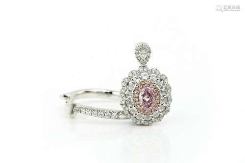 18K  Pink diamond Ring