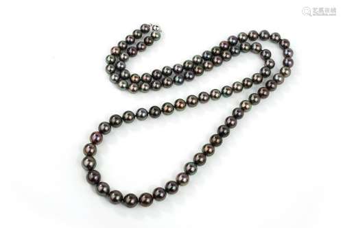 Tahitian  Black Pearl Necklace