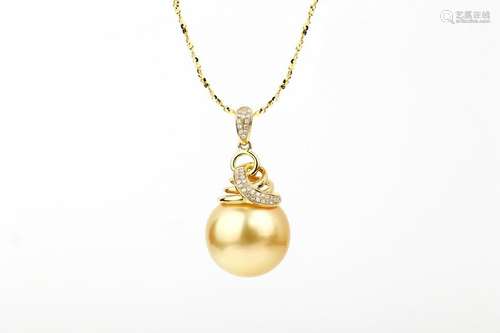 18K The PhilippinesGold  Pearl Pendant